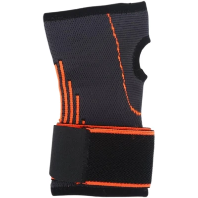 Verk 14669 Elastický obväz na zápästie, šedo-oranžový