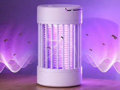 Verk 24544 Bezdrôtová závesná UV lampa proti komárom a inému hmyzu, biela