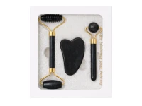 Verk 24672 Masážny valček na tvár Jade Roller, Gua-Sha, 3 v 1, čierny