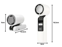 Verk 27703 Prenosný ventilátor s displejom a LED svietidlom, USB, 199 rýchlostí, biely