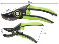 DIVODV 27886 Ruční zahradní nůžky 210 mm, černozelené