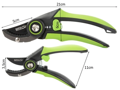 DIVODV 27886 Ruční zahradní nůžky 210 mm, černozelené