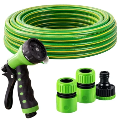 DIVODV 27884 Zahradní hadice 1/2, 30 m, 3vrstvá, spojky+postřikovač, zelená