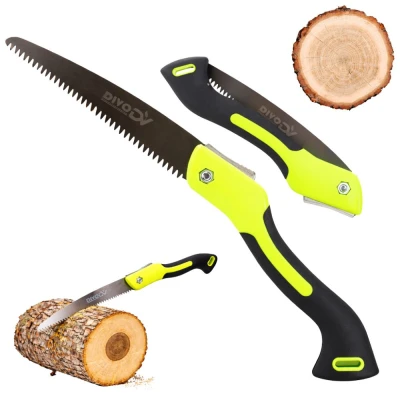 DIVODV 27889 Skladacie ručné pílka 35 mm, čepeľ 18 cm, čierno-zelená