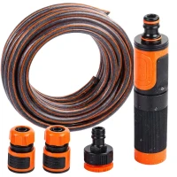 DIVODV 27885 Zahradní hadice 1/2" 30 m, 4vrstvá, spojky+postřikovač, šedooranžová