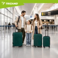 Trizand 27672 Sada cestovných kufrov, tvrdoškrupinové, 38/63/88 l, 3 v 1, zelená
