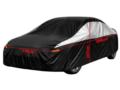 Verk 10170 Ochranná plachta na auto, veľkosť M, 140 x 388 x 107 cm, čierna