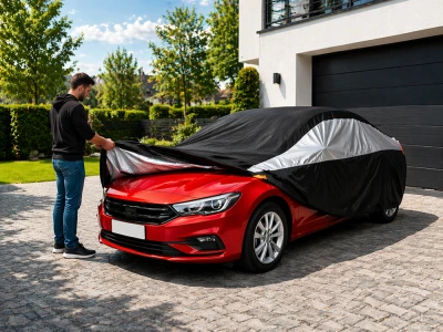 Verk 10170 Ochranná plachta na auto, veľkosť M, 140 x 388 x 107 cm, čierna