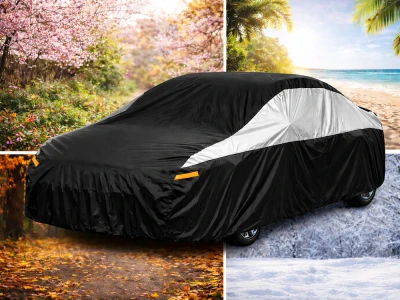 Verk 10170 Ochranná plachta na auto, veľkosť M, 140 x 388 x 107 cm, čierna