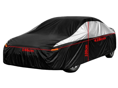 Verk 10170 Ochranná plachta na auto, vel. XL, 146 x 428 x 109 cm, černá