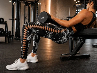 Verk 14664 Dámské legíny s push-up efektem, vysoký pas, S/M, černé