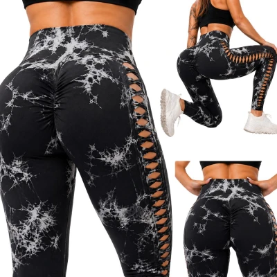 Verk 14664 Dámské legíny s push-up efektem, vysoký pas, S/M, černé