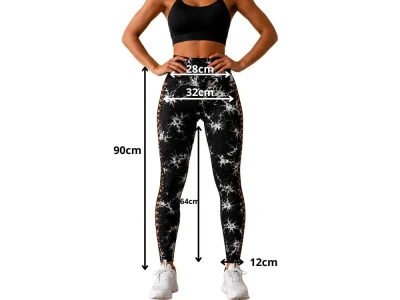 Verk 14664 Dámské legíny s push-up efektem, vysoký pas, S/M, černé
