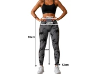 Verk 14664 Dámské legíny s push-up efektem, vysoký pas, S/M, šedé