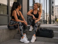 Verk 14664 Dámské legíny s push-up efektem, vysoký pas, S/M, šedé