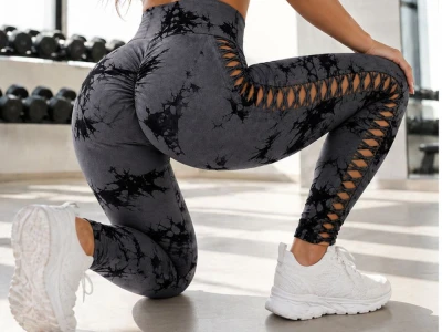Verk 14664 Dámské legíny s push-up efektem, vysoký pas, S/M, šedé