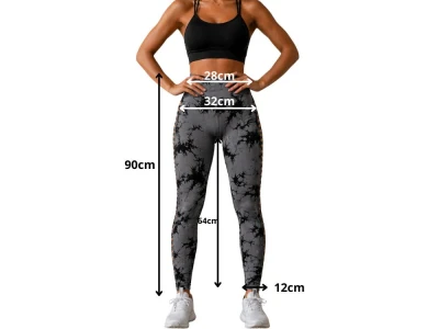 Verk 14664 Dámské legíny s push-up efektem, vysoký pas, S/M, šedé