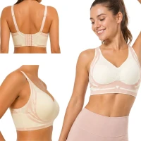 Verk 14672 Sportovní podprsenka push‑up, bezešvá s vycpávkami, vel. 2XL, bílá