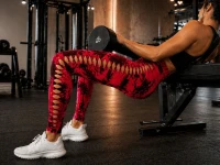 Verk 14664 Dámske legíny s push-up efektom, vysoký pás, S/M, červené