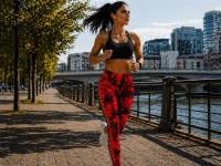 Verk 14664 Dámske legíny s push-up efektom, vysoký pás, S/M, červené