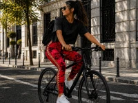 Verk 14664 Dámske legíny s push-up efektom, vysoký pás, S/M, červené