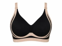 Verk 14672 Sportovní podprsenka push‑up, bezešvá s vycpávkami, vel. 2XL, černá