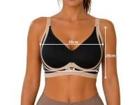 Verk 14672 Sportovní podprsenka push‑up, bezešvá s vycpávkami, vel. 2XL, černá