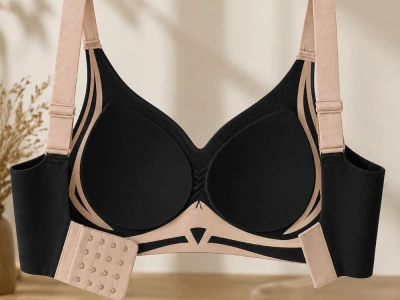 Verk 14672 Sportovní podprsenka push‑up, bezešvá s vycpávkami, vel. 2XL, černá