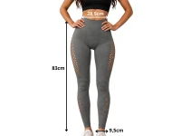 Verk 14673 Dámské legíny s push-up efektem, vysoký pas, vel. S/M, šedé 