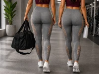 Verk 14673 Dámské legíny s push-up efektem, vysoký pas, vel. S/M, šedé 