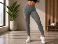 Verk 14673 Dámské legíny s push-up efektem, vysoký pas, vel. S/M, šedé 