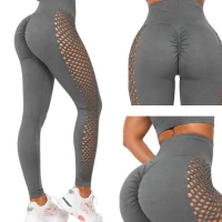Verk 14673 Dámské legíny s push-up efektem, vysoký pas, vel. S/M, šedé 