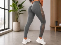 Verk 14673 Dámské legíny s push-up efektem, vysoký pas, vel. S/M, šedé 