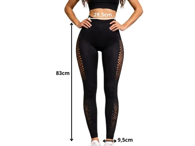 Verk 14673 Dámské legíny s push-up efektem, vysoký pas, vel. S/M, černé