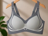 Verk 14672 Sportovní podprsenka push‑up, bezešvá s vycpávkami, vel. 2XL, šedá