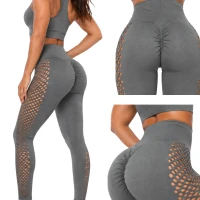 Verk 14673 Dámské legíny s push-up efektem, vysoký pas, vel. L/XL, šedé