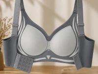 Verk 14672 Športová podprsenka push-up, bezšvová s vypchávkami, veľkosť M, sivá