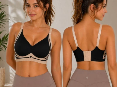 Verk 14672 Sportovní podprsenka push‑up, bezešvá s vycpávkami, vel. M, černá