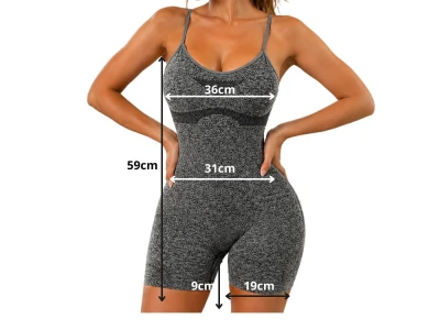 Verk 14674 Dámske fitness legíny s push-up efektom, veľkosť S/M, šedá