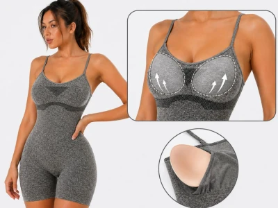 Verk 14674 Dámske fitness legíny s push-up efektom, veľkosť S/M, šedá