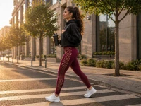 Verk 14673 Dámske legíny s push-up efektom, vysoký pás, veľkosť S/M, bordové 