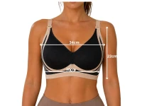 Verk 14672 Športová podprsenka push-up, bezšvová s vypchávkami, veľkosť L, čierna