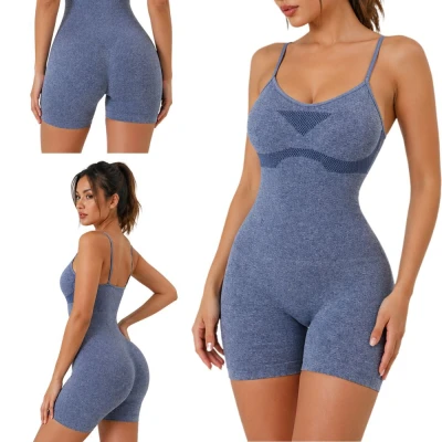 Verk 14674 Dámský fitness overal s push-up efektem, vel. S/M, modrý