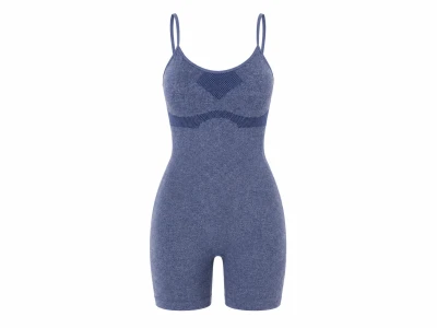 Verk 14674 Dámský fitness overal s push-up efektem, vel. S/M, modrý