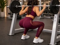 Verk 14673 Dámske legíny s push-up efektom, vysoký pás, veľkosť L/XL, bordové