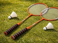 Verk 14713 Sada 2 badmintonových rakiet s puzdrom, červená 