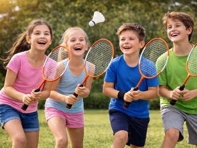 Verk 14713 Sada 2 badmintonových rakiet s puzdrom, červená 