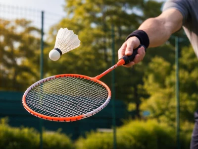 Verk 14713 Sada 2 badmintonových rakiet s puzdrom, červená 