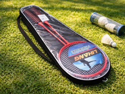 Verk 14713 Sada 2 badmintonových rakiet s puzdrom, červená 