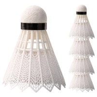 Verk 14714 Badmintonové loptičky, nylon, sada 5 ks, biele